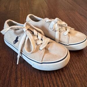 Ralph Lauren Kids Tan Canvas Sneakers keds